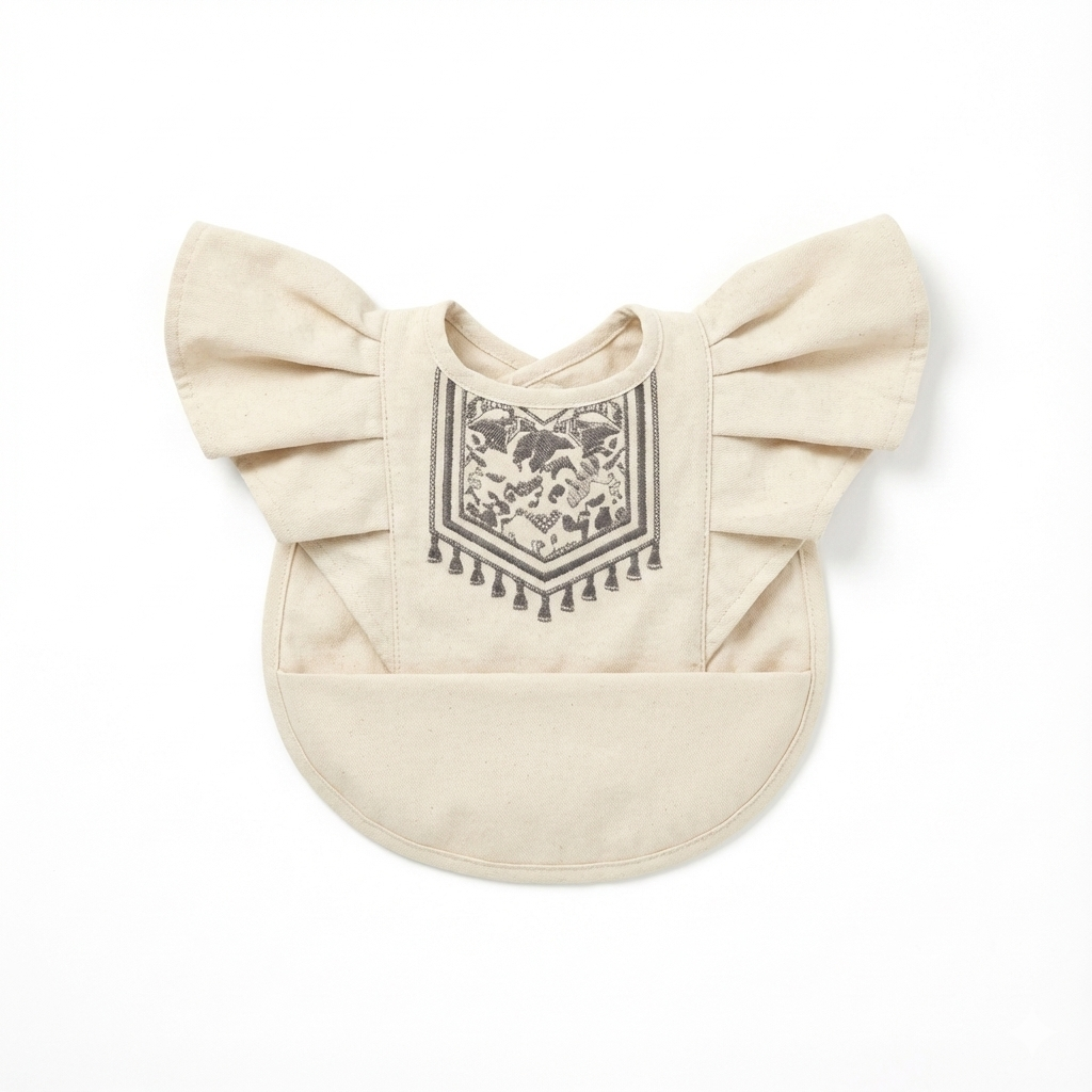 Waterproof Baby Feeding Bib with Pocket – Easy-Clean Mess Catcher (6–36 mo)