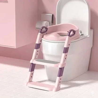 Foldable Potty Training Ladder for Kids – Non-Slip Toddler Toilet Seat with Steps