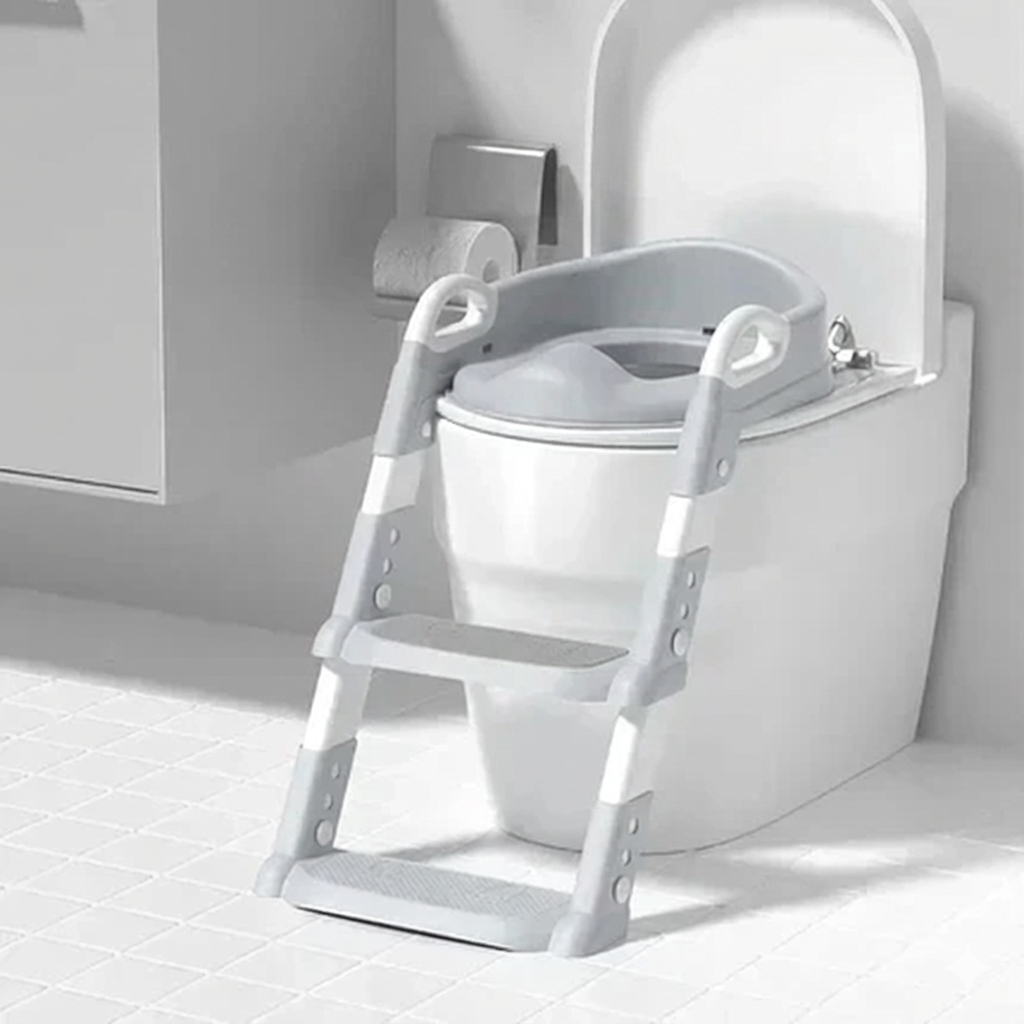 Foldable Potty Training Ladder for Kids – Non-Slip Toddler Toilet Seat with Steps