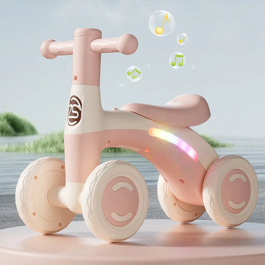 Light-Up Musical Toddler Balance Bike – Ride-On Push Toy with Sounds & Lights